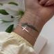 Pulseira Crucifixo Regulável em Prata 925